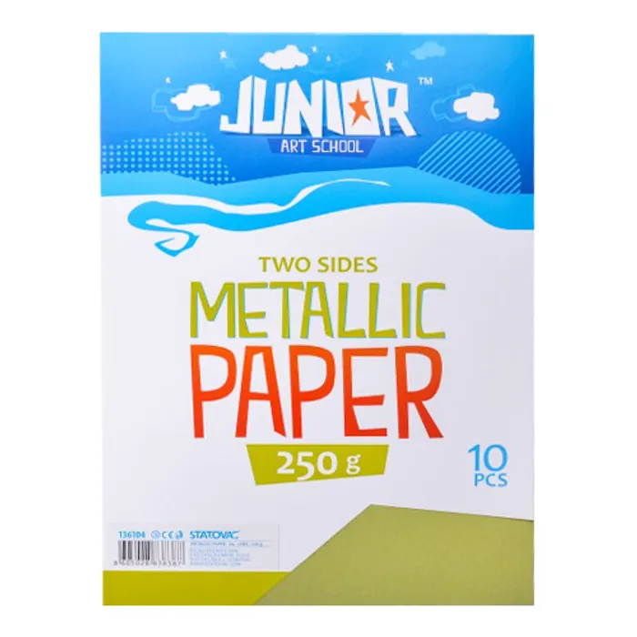 Hauptproduktbild Dekorační papír A4 10 ks světle zelený metallic 250 g