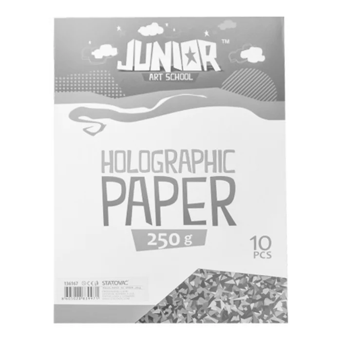Hauptproduktbild Dekorační papír A4 10 ks zelený holografický 250 g