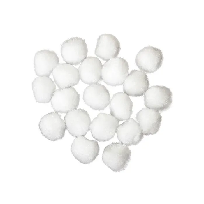 Hauptproduktbild Dekorační pompony 2 cm bílé - sada 20 ks