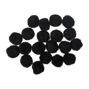 Schwarze Dekorationsbommel 2 cm - 20er Pack