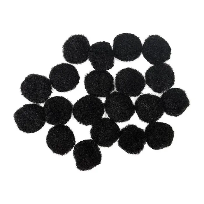 Hauptproduktbild Dekorační pompony 2 cm černé - sada 20 ks