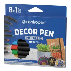 Dekormarker CENTROPEN 2737/9 DecorPen, 9 Stück Metallic