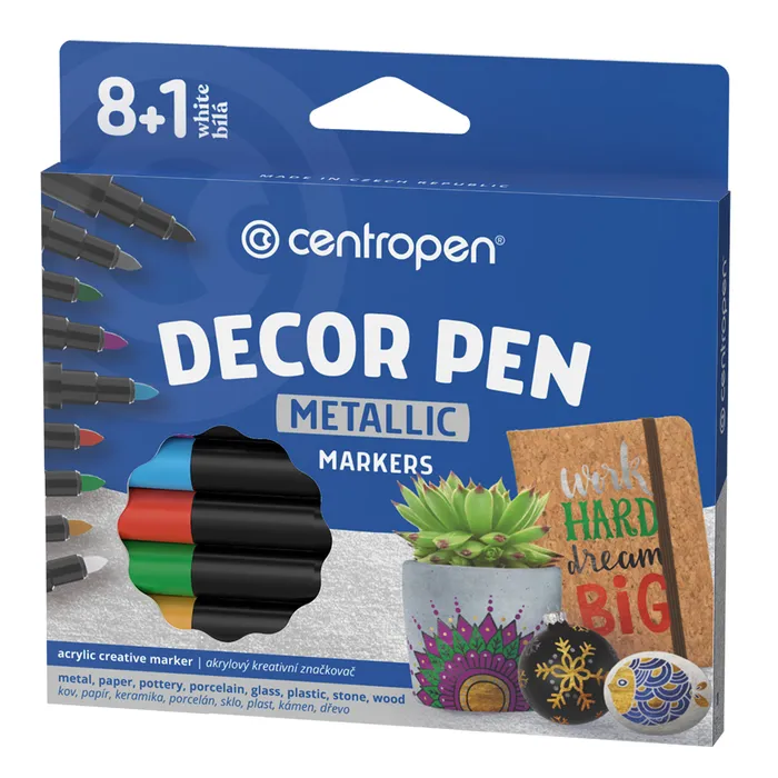 Hauptproduktbild Dekorační popisovač CENTROPEN 2737/9 DecorPen, 9ks Metallic