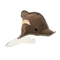 Delfín, 22 cm, kožená robustní hračka, HIPHOP DOG, hnědošedá/bílá