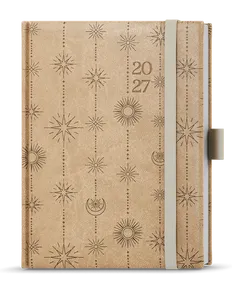 Täglicher Terminkalender - Adam - Vivella extra - B6 - beige - Stern