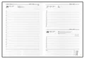 Täglicher Terminkalender - Adam - Vivella mit Prägung - B6 - Hellgrün - Blätter
