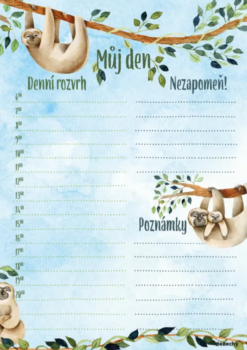Hauptproduktbild Denní plánovač A5 - Lenochod