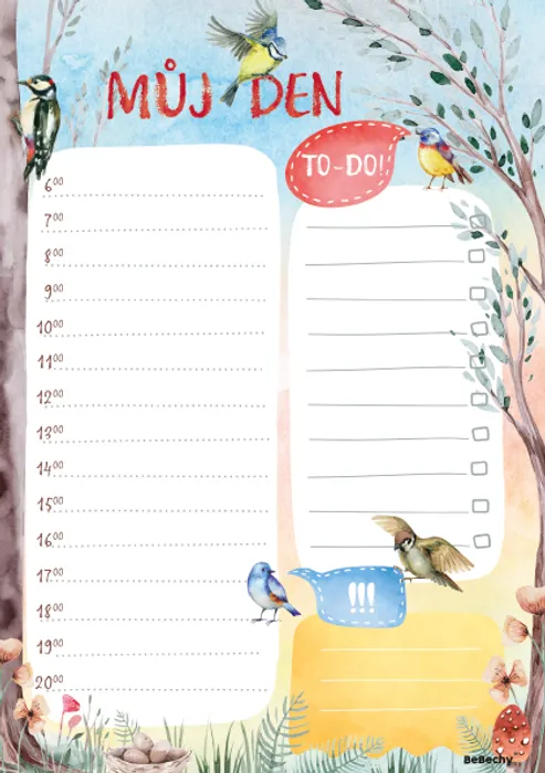 Hauptproduktbild Denní plánovač A5 - Ptáčci