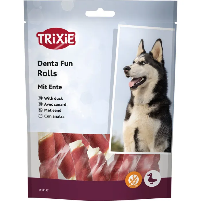 Hauptproduktbild DENTAfun MINI žvýkací tyčinky s kachním masem 6 cm 120 g