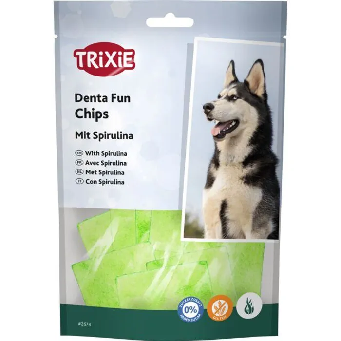 Hauptproduktbild DENTAfun žvýkací chipsy+spirulina 50g