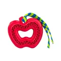 Zahnspielzeug Apfel aus Naturkautschuk für Welpen mit Stoffquaste 8 cm HipHop