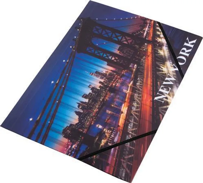 Hauptproduktbild Desky na dokumenty "New York", s gumičkou, 15 mm, A4, PP, PANTA PLAST