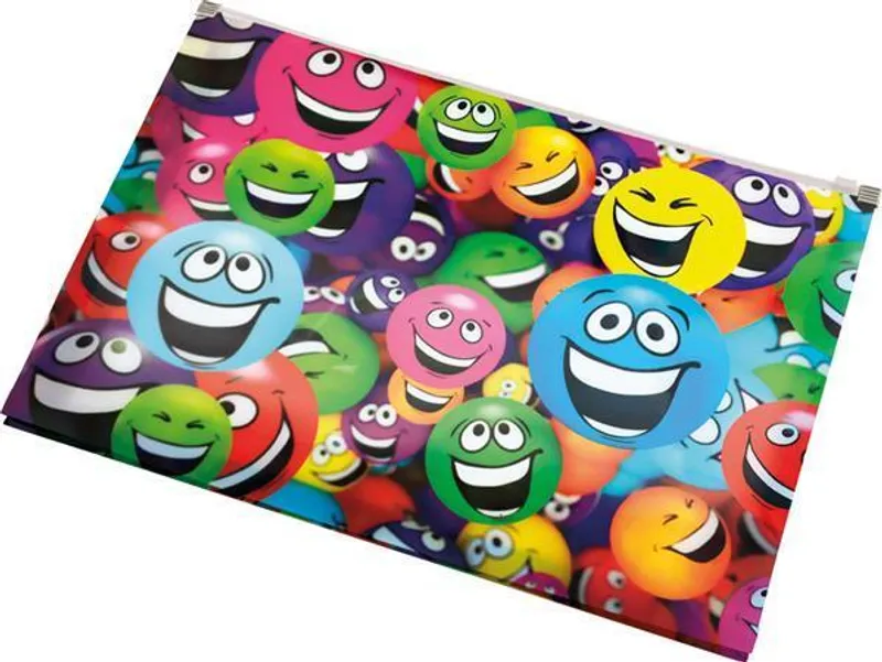 Hauptproduktbild Desky na dokumenty "Smile", se zipem, A4, PP, PANTA PLAST