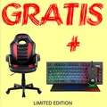Stuhl Red Fighter C5, schwarz/rot, + Set 3in1 CM310 PROMO
