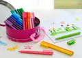 Kindermarker Faber-Castell 155537 Connector-Handtasche, 33 Farben