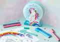 Kindermarkierer Faber-Castell 155544 Connector Einhorn-Schneekugel, 33-tlg