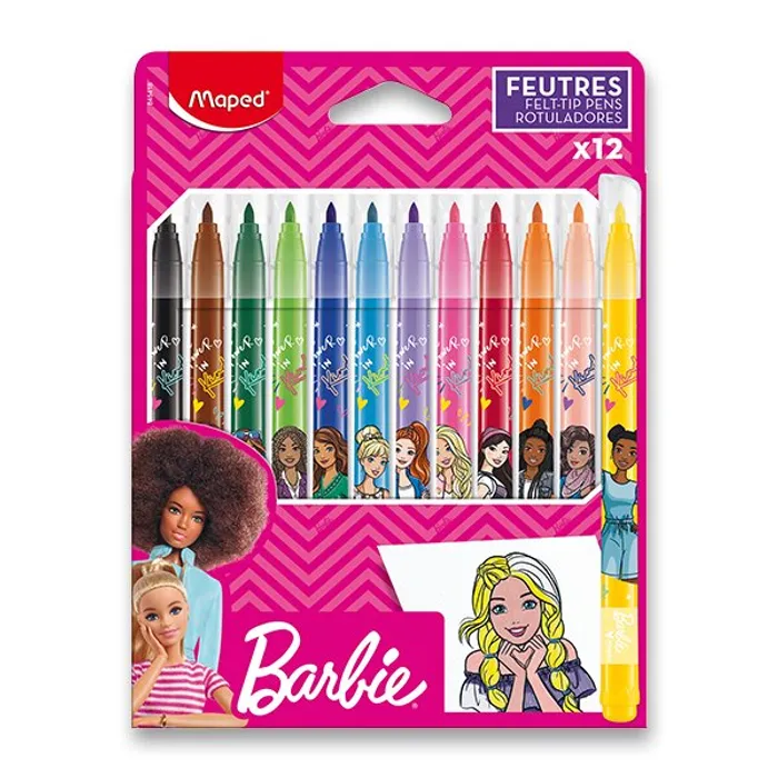 Hauptproduktbild Dětské fixy Maped Barbie 12 barev