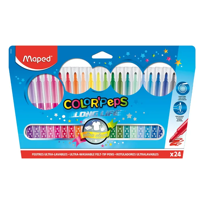 Hauptproduktbild Dětské fixy Maped Color´Peps Long Life, 24 barev