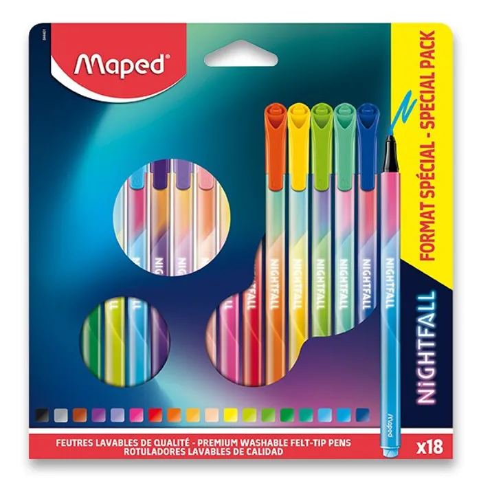 Hauptproduktbild Dětské fixy Maped Color'Peps Deco Nightfall 18 barev