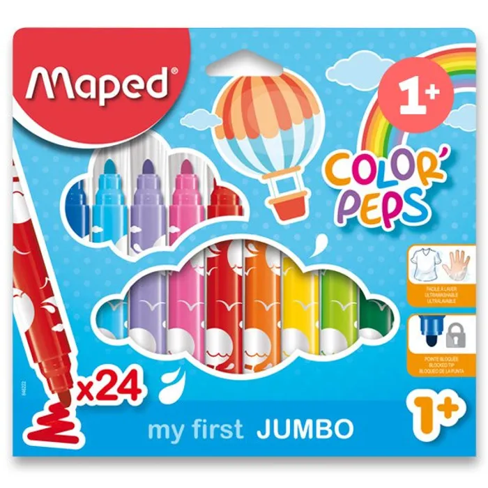 Hauptproduktbild Dětské fixy Maped Color'Peps Jumbo 24 barev