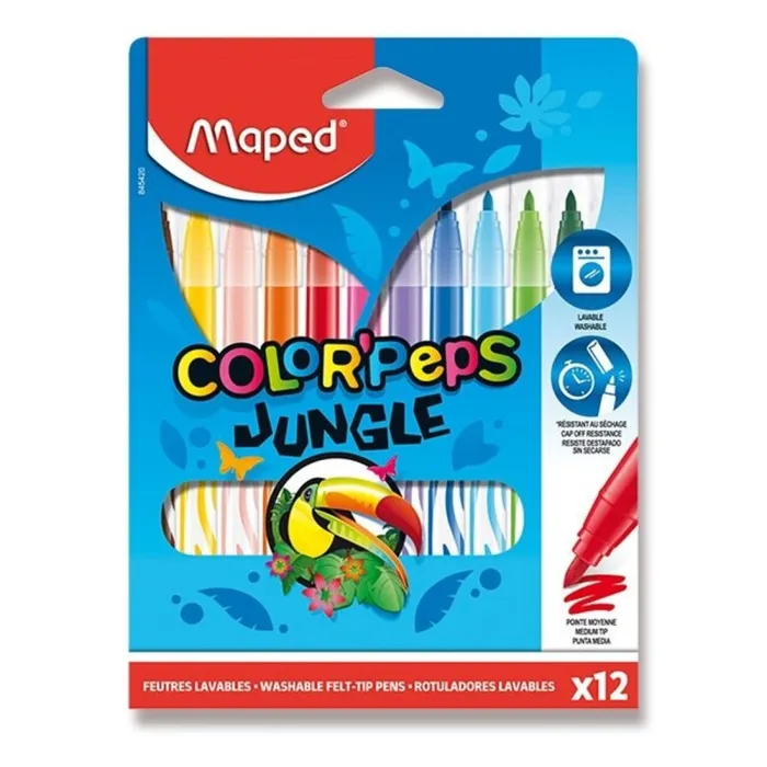 Hauptproduktbild Dětské fixy Maped Color'Peps Jungle - 12 barev