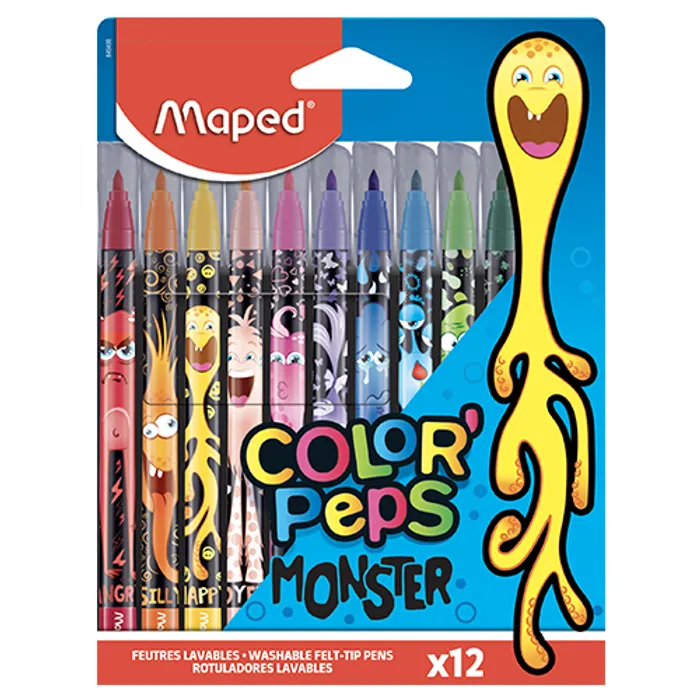 Hauptproduktbild Dětské fixy Maped Color'Peps Monster 12 barev