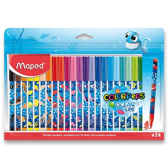 Hauptproduktbild Dětské fixy Maped Color'Peps Ocean Life Decorated 24 barev