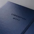 "Conceptum" Metallic Dark Blue A5 Weekly Planner 2017, Hardcover, SIGEL