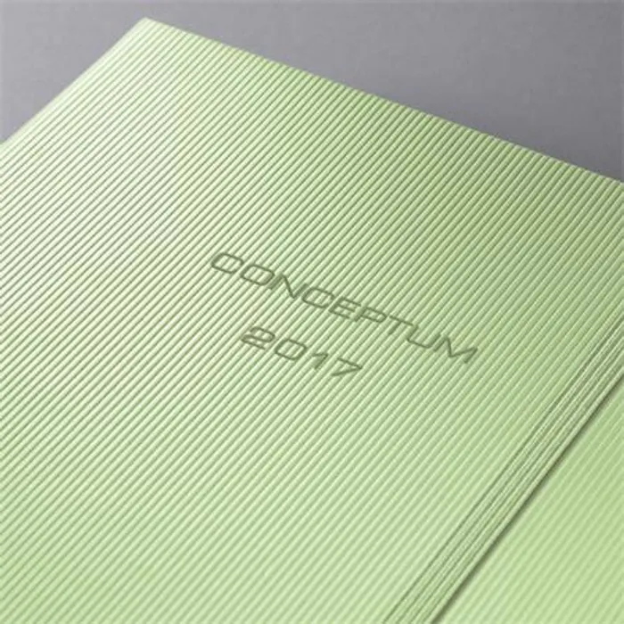Hauptproduktbild Diář "Conceptum" metalická zelená Fresh, A6, týdenní, 2017, tvrdé desky, SIGEL
