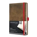 "Conceptum Vintage" 2016 Tagebuch, A5, wöchentlich, Hartcover, SIGEL, braun