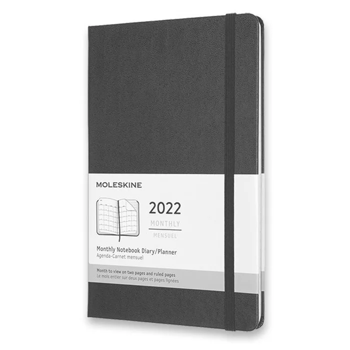 Hauptproduktbild Diář Moleskine 2022 - tvrdé desky L, měsíční, černý