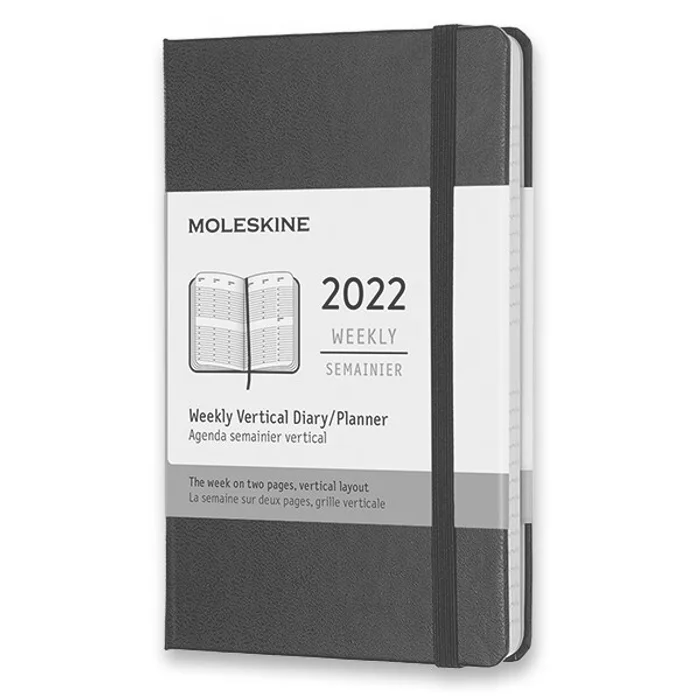 Hauptproduktbild Diář Moleskine 2022 - tvrdé desky S, týdenní, vertikální, černý