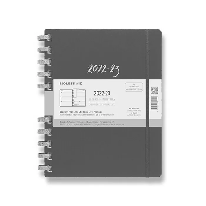 Hauptproduktbild Diář Moleskine Spiral Academic 2022-23, tvrdé desky XXL, měsíční/týdenní, černý