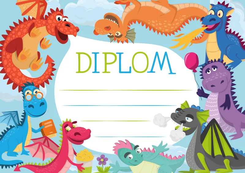 Hauptproduktbild Diplom A4 - Draci