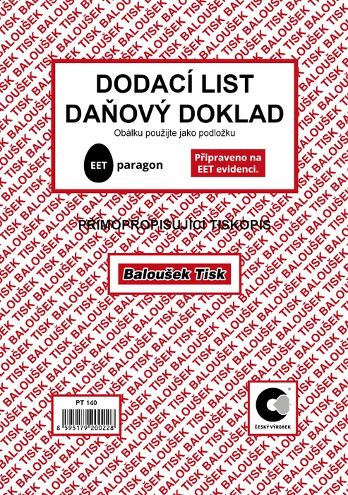 Hauptproduktbild Dodací list - daňový doklad A5 PT140