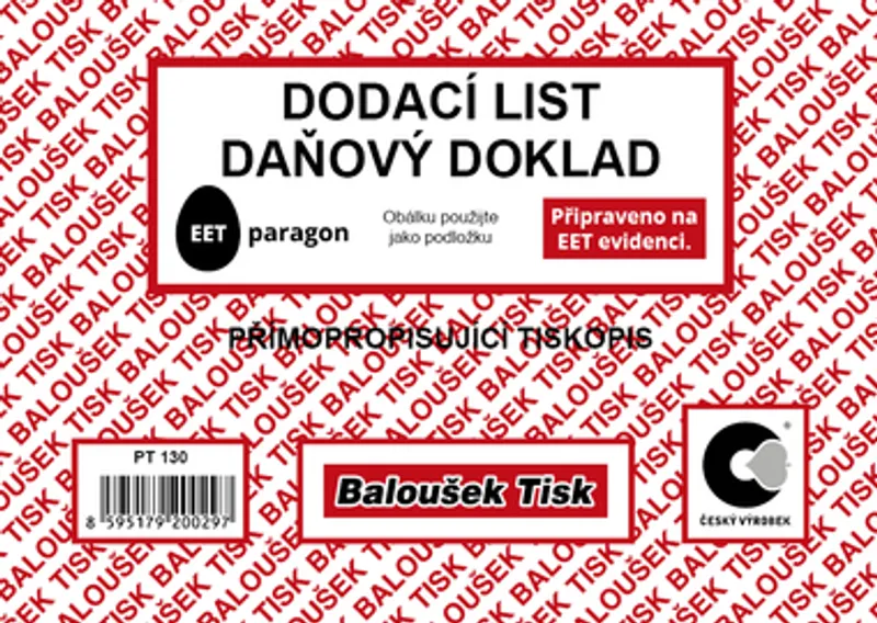 Hauptproduktbild Dodací list - daňový doklad A6 PT130