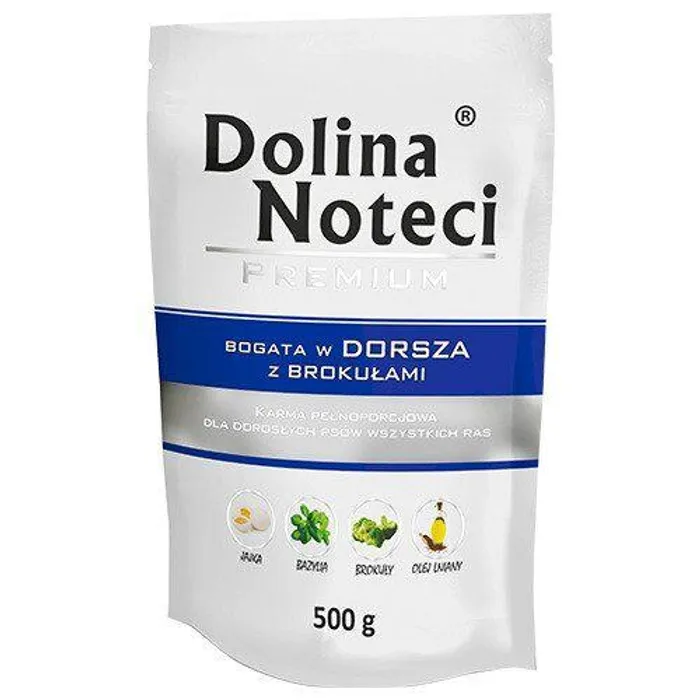Hauptproduktbild DOLINA NOTECI PREMIUM treska s brokolicí kapsička pro psy 500 g