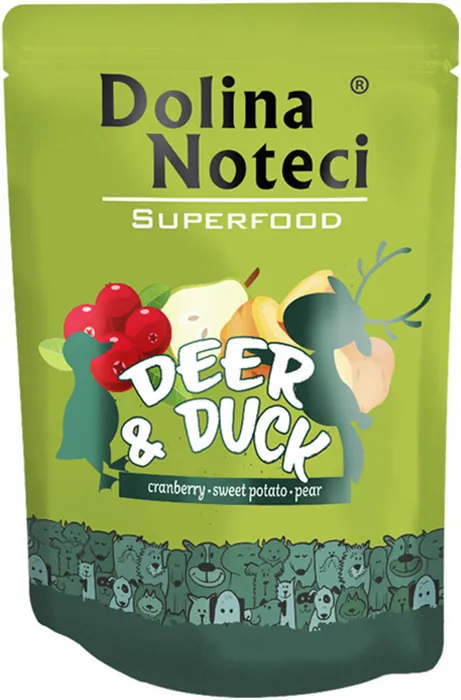 Hauptproduktbild DOLINA NOTECI SUPERFOODS jelen a kachna kapsička pro psy 300 g