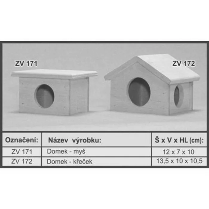 Hauptproduktbild Domek pro myš-dřevo