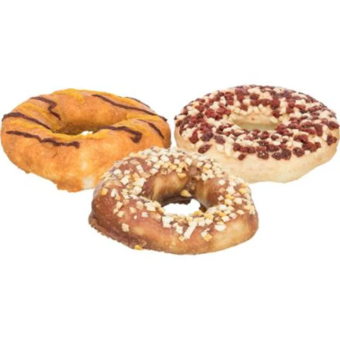Hauptproduktbild Donuts, buvolí kroužky s příchutí kachna/treska/kuře [50] , o 10 cm