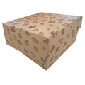 Tortenschachtel KRAFT mit Motiv 22x22x9 cm [50 Stück]