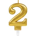 Tortenkerzen Zahlen gold 2 [1 Stk.]