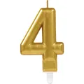Tortenkerzen Zahlen gold 4 [1 Stk.]