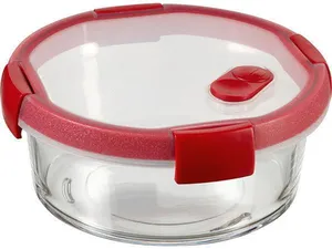 Lebensmittelbehälter Smart Cook, rot, 0,6 l, rund, Glas, CURVER