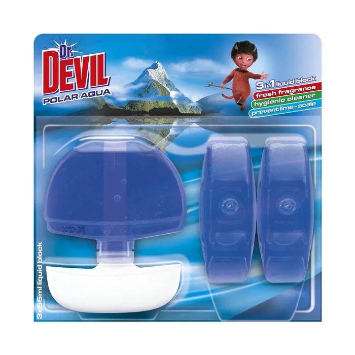 Hauptproduktbild Dr. Devil Polar Aqua 3v1 Wc blok tekutý 3 x 55 ml