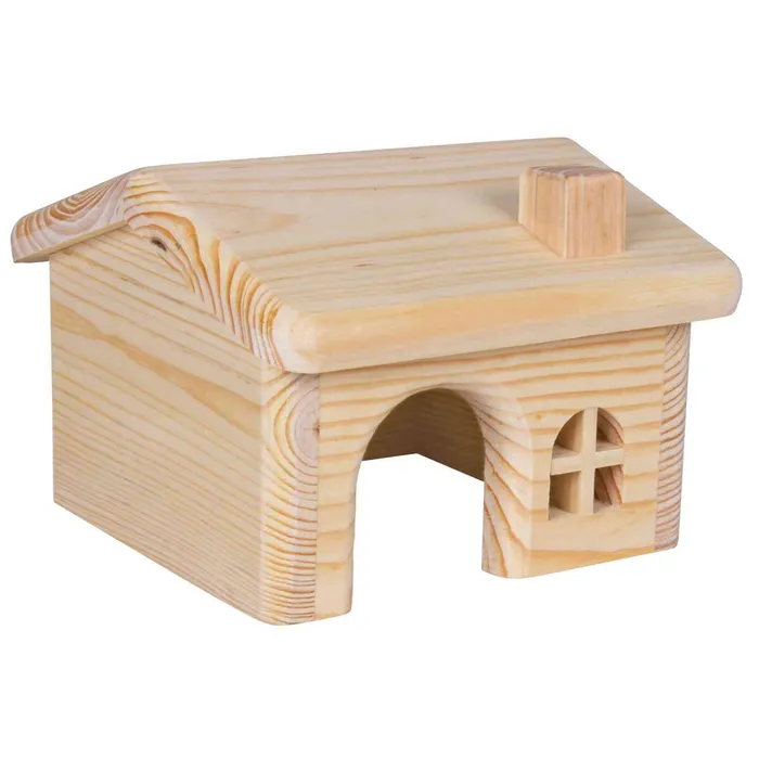 Hauptproduktbild Dř. domek se sedlovou střechou pro myši a křečky 15x11x15cm