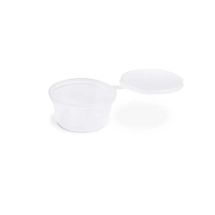 Hauptproduktbild Dresinková miska (PP) s víčkem průhledná průměr 50mm 30ml [100 ks]