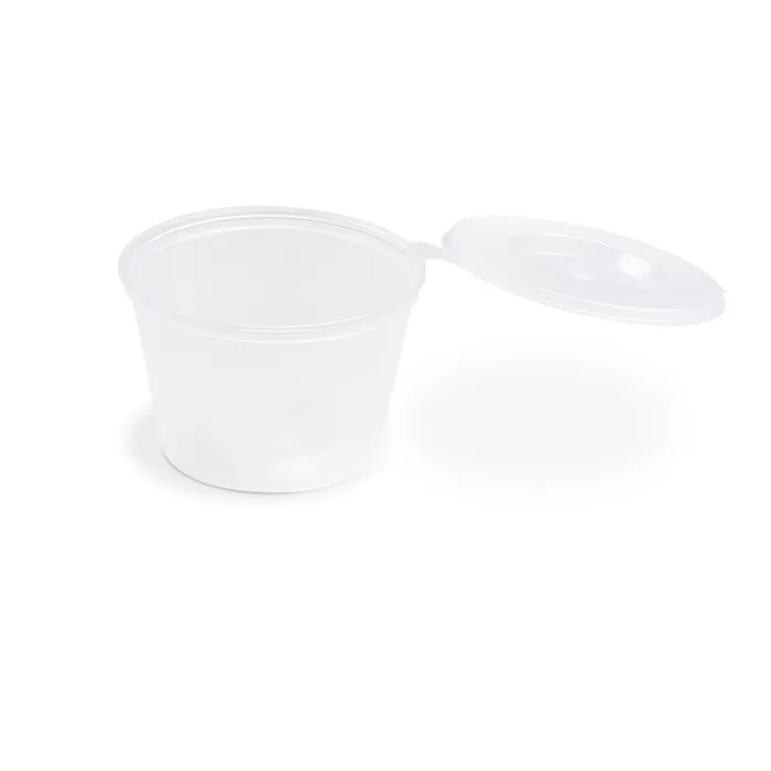 Hauptproduktbild Dresinková miska (PP) s víčkem průhledná průměr 70mm 120ml [50 ks]