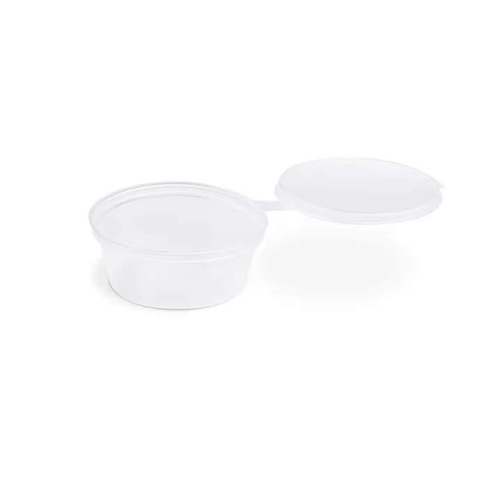 Hauptproduktbild Dresinková miska (PP) s víčkem průhledná průměr 70mm 60ml [100 ks]