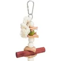 Holzspielzeug, Seil mit farbigen Kugeln und Leder, 28 cm
